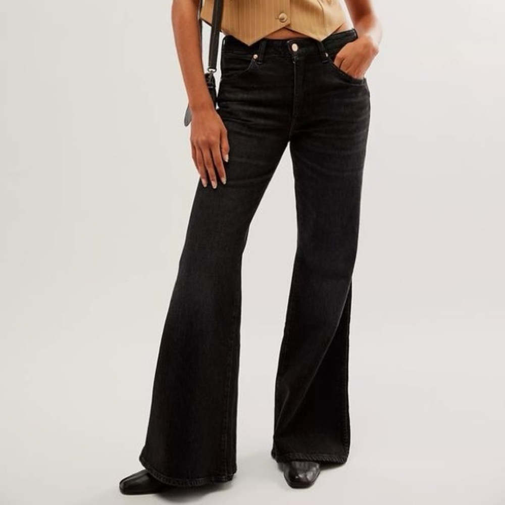 Levi's Black Flare Wide Leg Jeans